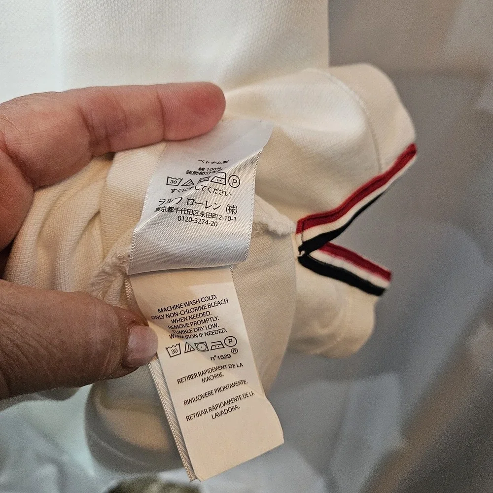 Polo Ralph Lauren Mens XL Classic Fit White Polo Shirt Preppy Old Money☆Sm Stain